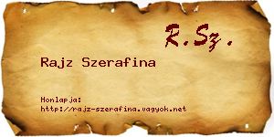 Rajz Szerafina névjegykártya